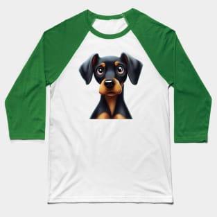 Doberman Pinscher Adventure Companion Baseball T-Shirt